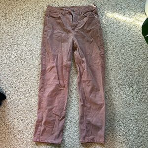 American Eagle pink corduroy pants, size 8